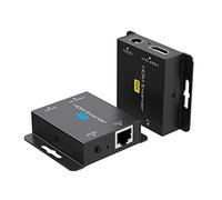 Glanhbnol Extender da gioco fino a 60 m 200 piedi senza latenza 1080P - RJ45 per PC HDTV Extender per Cat5/Cat6 RJ45 Ethernet UTP fino a 60 m + kit