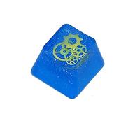 Glanhbnol Keycap blu traslucido della retroilluminazione dell'OEM dell'ingranaggio di personalità della resina su misura fatta a mano di Keycap per la tastiera di gioco