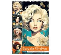 Glanz der Filmdiven. Art Nouveau Paintings im Poster-Stil (Wandkalender 2026 DIN A2 hoch), CALVENDO Monatskalender: Schauspielerinnen der 1920-1950er in faszinierenden Portraits