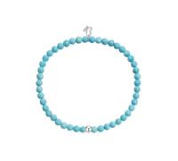 Glanzstücke München Bracciale da donna acciaio inossidabile | Bracciale con pietre preziose, turchese (ric.), turchese, sfaccettato, flessibile, senza chiusura