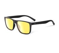 Glapeame Occhiali per visione notturna da uomo, occhiali da notte da donna, occhiali da notte, occhiali da notte, occhiali da sole, lenti gialle, A1 nero-giallo