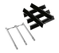 GLARETEX 7636 Barre Flavorizer e 69787 Tubo Bruciatore in Acciaio Inox per Weber Spirit I & II 300 Series, Spirit E310 E320 E330 S310 S320 S330 (con comandi montati Frontali)