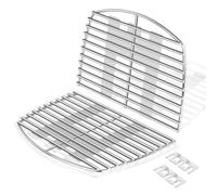 GLARETEX 7644 Griglia per barbecue Weber Q100 Q120 Q140 Q1000 Q1200 Q1400, piastra in acciaio inox, 32 cm, 7644 Spare Part Grate for Weber, confezione da 4