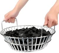 GLARETEX Cestino per ceneri in acciaio inox, 35,5 cm, accessorio per grandi uova verdi grandi