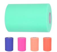 Glarks 1 rotolo di tessuto di tulle verde menta, 15 cm x 91,44 m, bobina di tulle per tutù fai da te, gonne, baby shower, decorazioni per matrimoni, artigianato, feste di compleanno