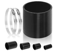 Glarks 102 mm, pantaloni in silicone ID Straight Coupler, lunghezza 100 mm, 4 pezzi, rinforzati, ad alte prestazioni, con 2 morsetti a T in acciaio da 105 - 127 mm, per turbo, intercooler e intake