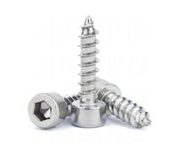Glarks 125 pezzi M2 / M3 / M4 / M5 / M6 argento Hex Socket Head Cap Self-Tapping Screw Kit, 120 pezzi 16 misure esagonali per legno, 5 chiavi esagonali per falegnameria