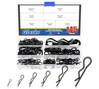 Glarks 145 forcine in acciaio al carbonio R Clips Kit 6 dimensioni R Cotter Pins Assortimento per automobili, meccaniche, garage auto, auto, camion, tosaerba, piccole riparazioni del motore