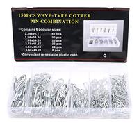 Glarks 150PCS Resistente zincato Hair Pin Cotter Pin Hitch Pin assortimento Kit