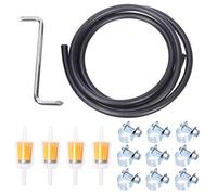 Glarks 16 pz 6 Feet Length 1/4" ID Fuel Line and Fuel Filter and Mini Fuel Injection Hose Most Small Engines