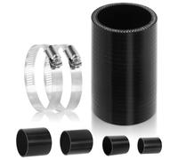 Glarks 2 pollici (51 mm) ID Straight Coupler Silicone Pantaloni 4 pollici (100 mm) Lunghezza 4 pezzi Reinforced High Performance with 2 pz 46-70 mm Tainless Steel T-Bolt Mlamp for Turbo, Intercooler