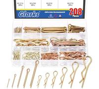 Glarks 208pcs 11 dimensioni Cotter Pin e Hairpin R Clips Assortiment Kit, 12 dimensioni colorati zincato Pin Pin R Clips Set per piccoli motori, automobili, auto e camion