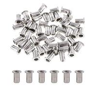 Glarks 304 in acciaio INOX a testa piatta filettati Rivetnut inserto Nutsert rivetto dado assortimento kit - m3 M4 M5 M6 M8 M10, M4, 50