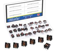 Glarks 30pcs 5/10/15/20/30/40 MH Toroid Magnetic Inductor Kit, Bobina di induttanza ferita del vento del filo di rame, Bobina di rame di induttanza per trasformatori Scheda da fai da te