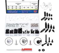 Glarks 321 distanziatori esagonali M3 maschio femmina in nylon e piedini di montaggio per scheda PCB tipo L, distanziatori isolati per PCB con kit assortito di cacciaviti, per scheda madre PCB