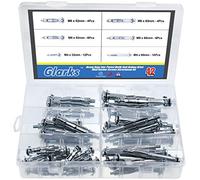 Glarks 42 viti di ancoraggio a parete in acciaio zincato resistente, 4 pezzi, per cartongesso, gesso e piastrelle