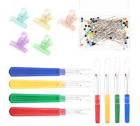 Glarks 538 pezzi di cucitura Ripper, 8 pezzi di cucitura per cucire Rippers con 500 spille da cucito e 30 clip multiuso per cucire colori assortiti per accessori da cucito, accessori per trapuntatura