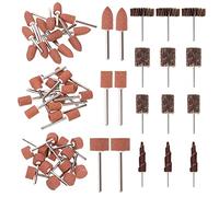 Glarks 54 pezzi di pietra abrasiva per smerigliatura e levigatura punte per levigatrice ruote a lamella Kit grana 80 gambo 1/8 pollice