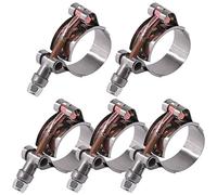 Glarks 5Pcs 32-37mm Acciaio Inox T-Bolt Fascette Tubo Flessibile Turbo Aspirazione Morbido Intercooler Morsetti