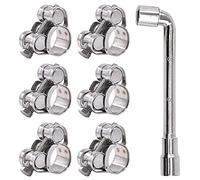 Glarks 6 fascette stringitubo con bullone a T da 17-19 mm, in acciaio inossidabile 304, resistenti, morsetti regolabili per tubi di diametro da 17 a 19 mm (17-19 mm)