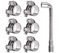 Glarks 6 fascette stringitubo con bullone a T da 23-25 mm, in acciaio inossidabile 304, resistenti, morsetti regolabili per tubi di diametro da 23 a 25 mm (23-25 mm)