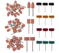 Glarks 62Pcs Abrasivo Grinding Stone Points Sanding Drill Bit e 120/180/320/400 Grits Abrasivo Lucidatura Ruote Set con 1/8 "Shank per Rotary Tool