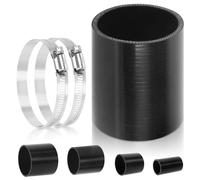 Glarks 63 mm, pantaloni in silicone ID Straight Coupler, lunghezza 100 mm, 4 pezzi, Reinforced High Performance con 2 morsetti a T in acciaio da 59-82 mm, per turbo, intercooler e intake