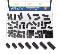 Glarks 70 pezzi box header retti doppia fila passo 2,54 mm da 6/8/10/12/14/16/18 pin, 7 misure di connettori IDC socket, IDC box header, box header doppio pin.