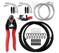 Glarks 73 pezzi kit alloggiamento cavo freno bici incluso linea freno bicicletta, V Bike Brake Noodle cavo guida tubo e tubo flessibile, alloggiamento cavo cambio bicicletta e tagliacavi per strada