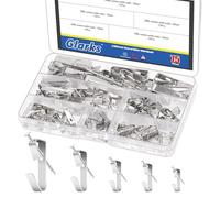 Glarks 75 ganci per foto da 4,5 kg/9,1 kg/13,6 kg/22,7 kg/45,4 kg con kit di chiodi, kit per appendere foto e quadri, per quadri, pittura, arte, foto