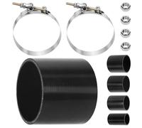 Glarks 7pcs Set di tubi in silicone con accoppiatore diritto Include 1pcs ID 4in 4-Ply ad alte prestazioni accoppiatore tubo in silicone 2pcs 4.2-4.5in T-Bolt Clamp 4pcs M6 dado esagonale