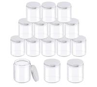 Glarks 8 Pack 6 oz vasi di vetro con coperchi, vasi di vetro trasparenti rotondi con fodera interna e coperchi d'argento per conservare creme, prodotti di bellezza, cosmetici e unguenti