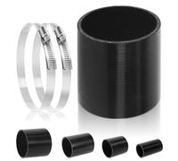 Glarks Accoppiatore dritto in silicone da 100 mm di lunghezza, 4 pieghe, rinforzato, ad alte prestazioni con 2 fascette stringitubo a T in acciaio inox da 84 a 108 mm per turbo, refrigeratore