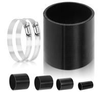 Glarks Accoppiatore dritto in silicone da 76 mm, lunghezza 100 mm, rinforzato a 4 strati, ad alte prestazioni, con 2 morsetti a T in acciaio inox da 72-95 mm, per turbo, intercooler e aspirazione