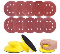 Glarks - Blocco di levigatura a mano con gancio e passante, 62 pezzi, 12,7 cm