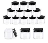 Glarks Confezione da 15 barattoli di vetro con coperchio da 60 ml, 120 ml, 240 ml, con coperchio (60 ml)