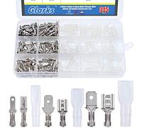Glarks - Confezione da 315 connettori a forcella per cavi maschi e femmine, 2,8 mm, 4,8 mm, 6,3 mm, con manicotto isolante