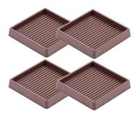 Glarks Cuscinetti antiscivolo in gomma per mobili, 4 pezzi, 7,6 x 7,6 cm, quadrati, antiscivolo, per gambe di divani, sedie, piedi e letti, protezioni antiscivolo per pavimenti per mobili