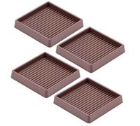 Glarks Cuscinetti antiscivolo in gomma per mobili, 5 x 5 cm, colore marrone, 5,1 x 5,1 cm, protezioni antiscivolo per pavimenti per divani, sedie, piedi e letti