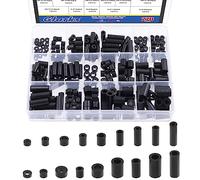 Glarks Kit assortito di distanziali rotondi in nylon da 270 pezzi per viti M3, M4, M5, M6, distanziatori per viti elettriche, distanziatori per viti elettriche, interruttori e prese