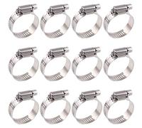 Glarks Kit assortito di fascette stringitubo a vite senza fine in acciaio inox 304, regolabili, gamma 21-38 mm, 20 pezzi, morsetti per tubo dell'acqua, idraulici, applicazioni automobilistiche e