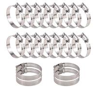Glarks - Kit assortito di morsetti per tubo dell'acqua, in acciaio INOX, 40-63MM