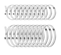 Glarks Kit di 10 morsetti per bagagliaio in acciaio inossidabile 304, morsetto per giunto CV per bagagliaio, morsetto universale regolabile per albero di trasmissione CV, fascia per bagagliaio CV