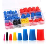 Glarks Kit di 100 tappi conici in gomma siliconica per mascherare i fori durante il rivestimento a polvere, la verniciatura, l'immersione idroelettrica, la sabbiatura dei supporti (100 pezzi)