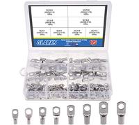 Glarks Kit di 125 capicorda in rame stagnato resistente per uso marittimo con occhielli terminali ad anello SC