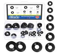 Glarks Kit di 160 rondelle con finitura svasata nera 4#/6#/8#/10#/12#/14#/16#, rondella a tazza con finitura in acciaio inossidabile, guarnizioni svasate per industrie, lavorazione del legno