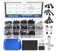 Glarks Kit di viti universali RC 502 pezzi Assortimento Viti a testa esagonale e strumenti Set di fissaggi hardware per Traxxas Axial Redcat HPI Arrma Losi 1/8 1/10 1/12 1/16 Scala RC Auto Camion