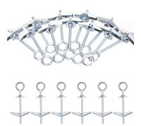 GLARKS Set di 15 bulloni a occhiello M5 a forma di O, per cartongesso, bulloni a levetta, ancore a farfalla, bulloni ad ala a molla per soffitto, cartongesso, parete cava