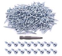 Glarks - Set di 260 viti con foro tascabile, 8 dimensioni, autofilettanti, a filettatura fine, per legno e lamiera (# 20 x 1 '')