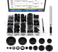 Glarks Set di 291 occhielli in gomma inclusi 110 pezzi 5 dimensioni su un lato foro per firewall plug e 60 occhielli in gomma bifacciale 5 dimensioni e 120 pezzi kit di guarnizioni in gomma cava di 5